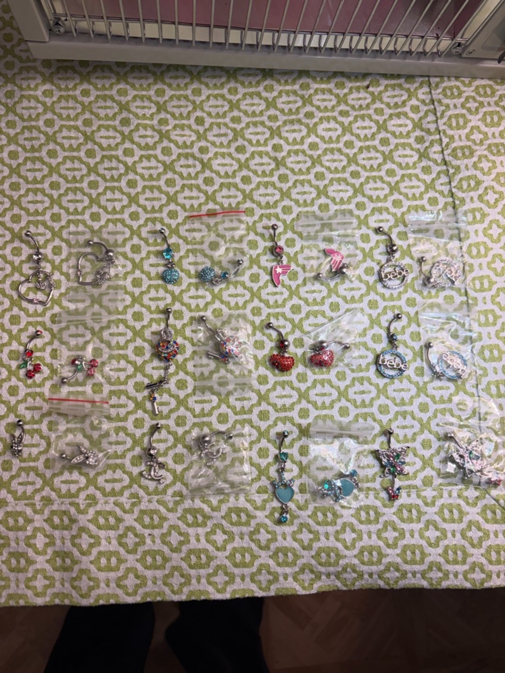 12pc Y2K Dangle Belly Ring Bundle - Surgical Steel